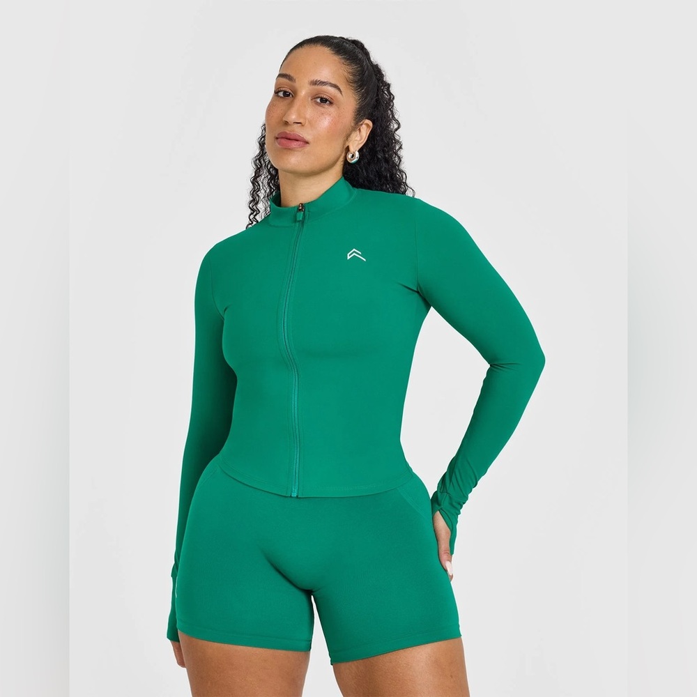 Oner Active Green Fitted Zip-Up Blazer